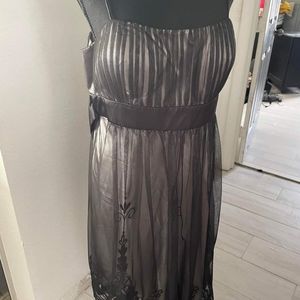 Black and gray cocktail dress